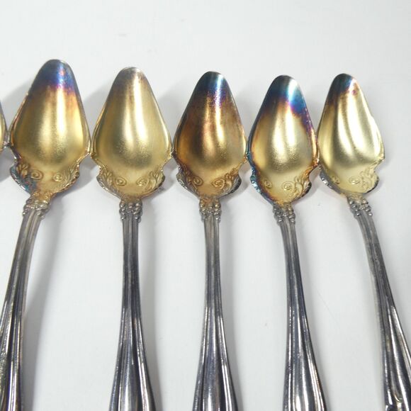 Cedric 1906 Silverplate - Set of 12 Fruit Orange Spoons International Wm. Rogers - Picture 4 of 7